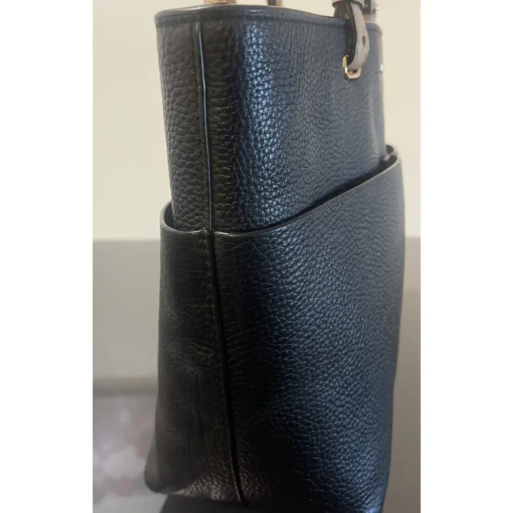 MICHAEL KORS Bedford Black Pebbled Leather Tote and Wallet Set